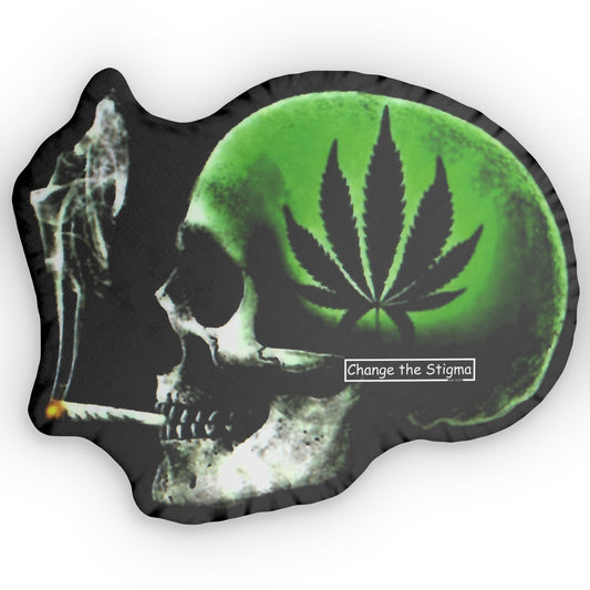Change the Stigma TO THE SKULL Shaped Weed Pillow