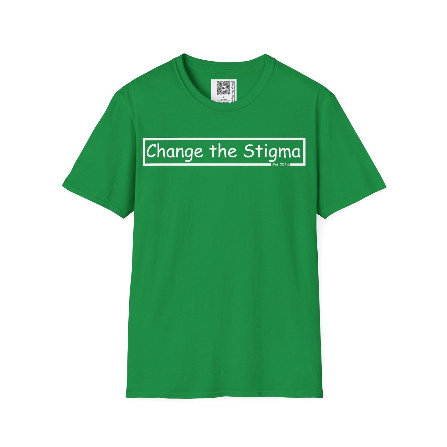 Change the Stigma Brand Wht Ltr Weed Shirt