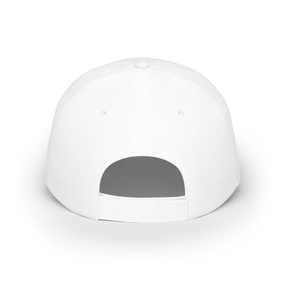 White baseball hat, Change the stigma, rear shown.